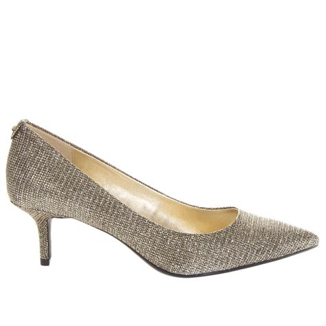 pumps gold leder michael kors|Michael Kors block heel pumps.